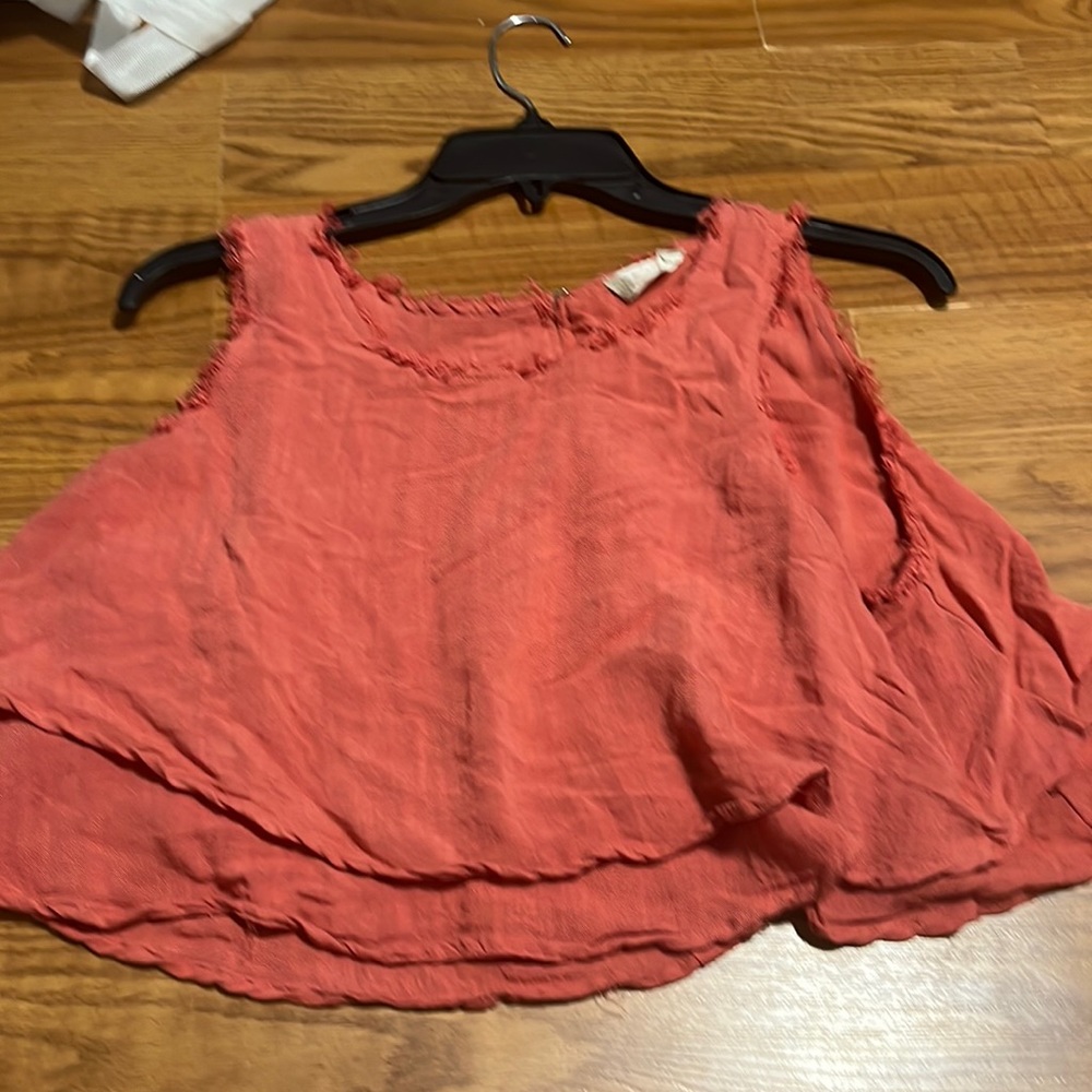 Orange crop top